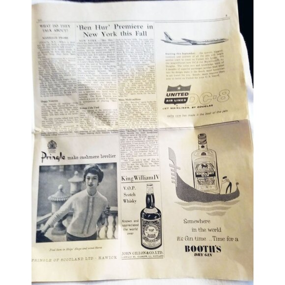 Queen Elizabeth 1959 Ocean Times Newspaper East Germany Protest Montana Tremor - Picture 10 of 11